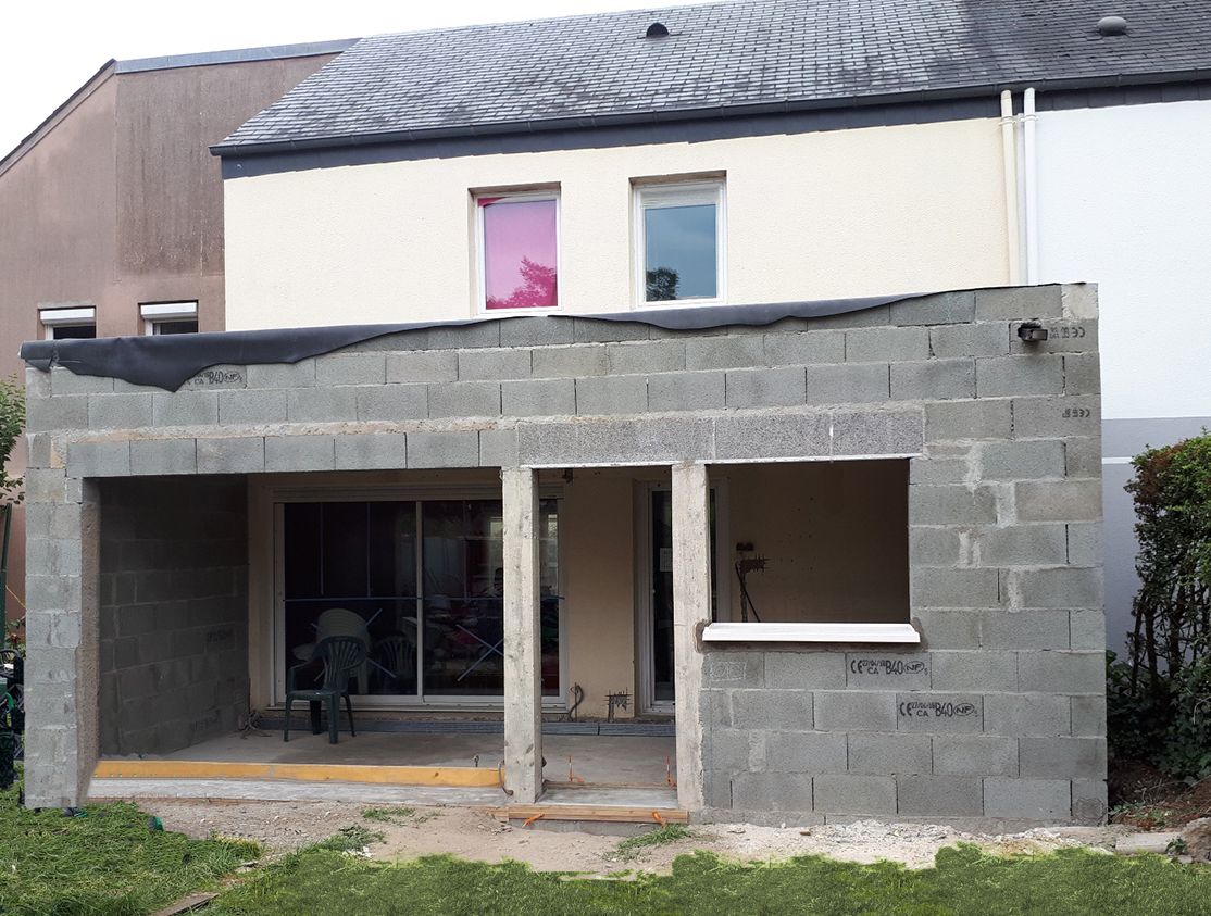 Les travaux d'extension de maison