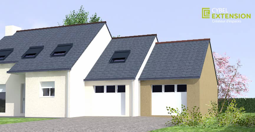 Projection 3D du garage atelier