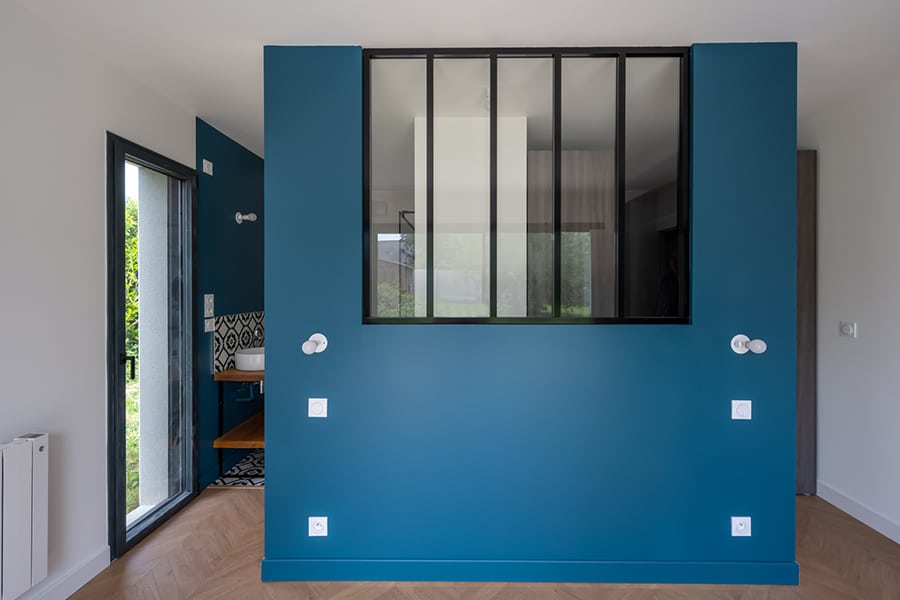 La chambre en cours d'aménagement.
