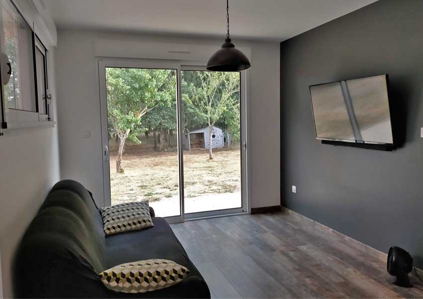 Un séjour dans l'extension de maison